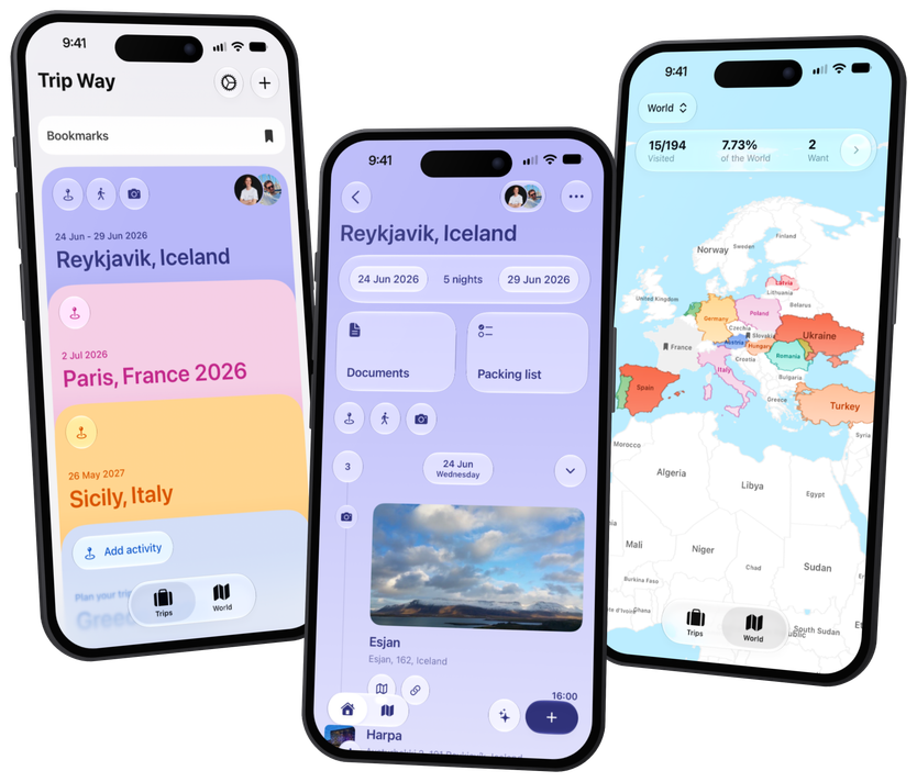Trip Way App Screenshots